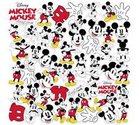 Cotton Soul Disney Mickey Mouse Core 50 ct Vinyl Large Deluxe Stickers Variety Pack - Laptop, Water Bottle, Scrapbooking, Tablet, Skateboards, Indoor/Outdoor