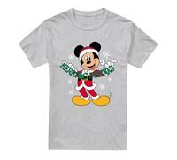 Cotton Soul Disney Mickey Mouse Merry Christmas Unisex T Shirt, Athletic Heather, X-Large