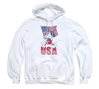Cotton Soul Disney Mickey Mouse USA Hoodie, White, XXL