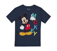 Cotton Soul Disney Mickey Word Boys T Shirt, Navy, 3-4 Years