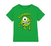Cotton Soul Disney Mike Wazowski Run Kids T Shirt, Kelly Green, 9-10 Years