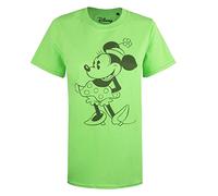 Cotton Soul Disney Minnie Mouse Lime Womens T Shirt, Lime Green, LRG