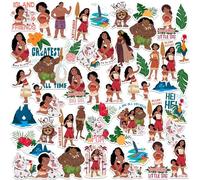 Cotton Soul Disney Moana 2 Voyagers 50 ct Vinyl Large Deluxe Stickers Variety Pack - Laptop, Water Bottle, Scrapbooking, Tablet, Skateboards, Indoor/Outdoor