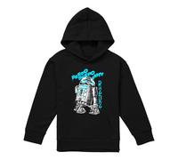Cotton Soul Disney Star Wars R2D2 Graff Youth Kids Boy/Girls Pull-Over Hoodie, Black, 9-11 Years