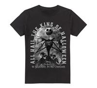 Cotton Soul Disney The Nightmare Before Christmas Hail The King of Halloween Unisex T Shirt, Black, X-Large