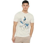Cotton Soul Donald Duck Mickey Mouse & Friends Donald Duck Tantrum Mens T Shirt, Natural, Large