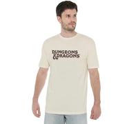 Cotton Soul Dungeons & Dragons 70s Logo Mens T Shirt, Natural, MED