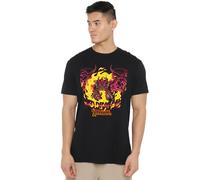 Cotton Soul Dungeons & Dragons Flaming Red Dragon Unisex T Shirt, Black, X-Large