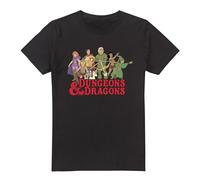 Cotton Soul Dungeons & Dragons Line Up Mens T Shirt, Black, X-Large