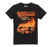 Cotton Soul Fast and Furious Fast X Furious Fire Mens T Shirt, Black, SML