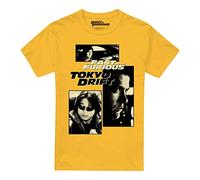 Cotton Soul Fast and Furious Fast X Tokyo Drift Cast Mens T Shirt, Gold, SML