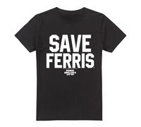 Cotton Soul Ferris Bueller Save Ferris Unisex T Shirt, Black, Small