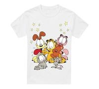 Cotton Soul Garfield Friends are Best Unisex T Shirt, White, Large