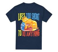 Cotton Soul Garfield Too Short Unisex T Shirt, Navy, XX-Large