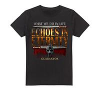 Cotton Soul Gladiator Echoes in Eternity Unisex Adult T Shirt, Black, Large