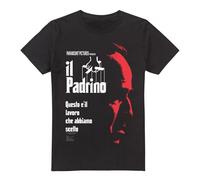 Cotton Soul Godfather Italian Profile Unisex T Shirt, Black