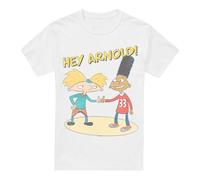 Cotton Soul Hey Arnold Arnold & Gerald Unisex T Shirt, White, Medium