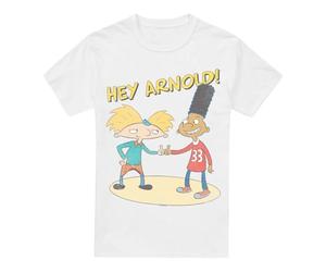 Cotton Soul Hey Arnold Arnold & Gerald Unisex T Shirt, White, Medium