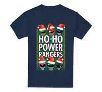 Cotton Soul Ho Ho Power Rangers Unisex T Shirt, Navy, Medium