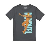 Cotton Soul Iron Man Emerge Boys T Shirt, Charcoal, 12-13 Years