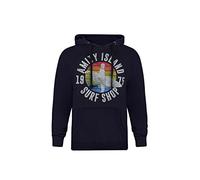 Cotton Soul Jaws Amity Surf Shop Mens Hoodie, Navy, XLG