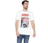 Cotton Soul Jaws Punk Poster Mens T Shirt, White, Medium