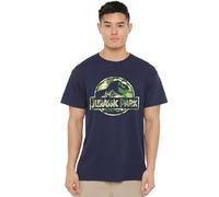 Cotton Soul Jurassic Park Camo Mens T Shirt, Navy, SML