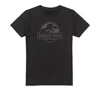 Cotton Soul Jurassic Park Mono Logo Unisex T Shirt, Black, X-Large