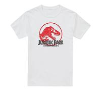 Cotton Soul Jurassic Park Vintage Unisex T Shirt, White, X-Large