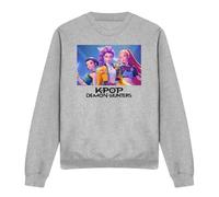 Cotton Soul K-Pop Demon Hunters - Heroic Huntrix Huntr/X Unisex Sweatshirt, Heather Grey, X-Large