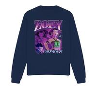 Cotton Soul K-Pop Demon Hunters - Huntrix Huntr/X Zoey Bootleg Unisex Sweatshirt, Navy, Medium