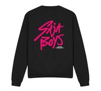 Cotton Soul K-Pop Demon Hunters - Saja Boys Pink Logo Unisex Sweatshirt, Black, Small