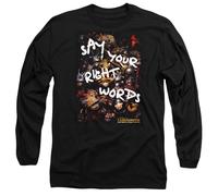 Cotton Soul Labyrinth Right Words Unisex Long Sleeve T Shirt, Black, Medium