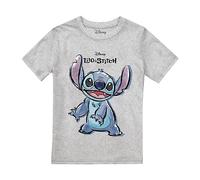 Cotton Soul Lilo & Stitch Sketch Boys T Shirt, Grey Heather, 9-10 Years