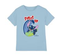 Cotton Soul Lilo & Stitch Surf's Up Boys T Shirt, Light Blue, 9-10 Years