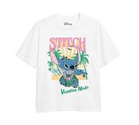 Cotton Soul Lilo & Stitch Vacation Mode Girls T Shirt, White, 9-10 Years