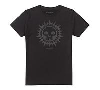 Cotton Soul Magic The Gathering Black Mana Skull Unisex T Shirt, Black, Small