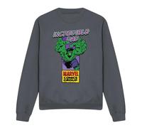 Cotton Soul Marvel Comics Presents Classic Corner Box Father's Day Incredible Hulk Dad Unisex Sweatshirt, Dark Heather, X-Large