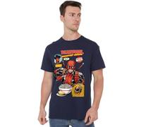 Cotton Soul Marvel Deadpool Cereal Mens T Shirt, Navy, SML