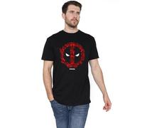 Cotton Soul Marvel Deadpool Doodle Logo Unisex T Shirt, Black