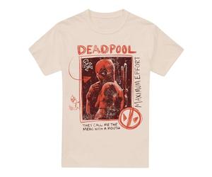 Cotton Soul Marvel Deadpool & Wolverine Maximum Effort Deadpool Unisex T Shirt, Natural, Small