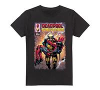 Cotton Soul Marvel Deadpool & Wolverine Wolverine Saves Deadpool Comic Unisex T Shirt, Black, Small