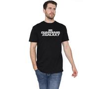 Cotton Soul Marvel Guardians of The Galaxy Logo Mens T Shirt, Black, LRG