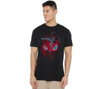 Cotton Soul Marvel Spiderman Glitch Mens T Shirt, Black, XXL