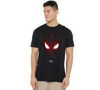 Cotton Soul Marvel Spiderman Miles Morales Glitched Mens T Shirt, Black, XXL