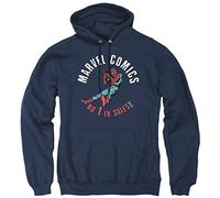 Cotton Soul Marvel Spiderman No.1 Mens Hoodie, Navy, MED