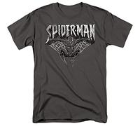 Cotton Soul Marvel Spiderman Sketch Mens T Shirt, Charcoal, LRG