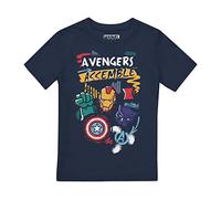Cotton Soul Marvel Superhero Trio Boys T Shirt, Navy, 3-4 Years