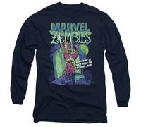 Cotton Soul Marvel Zombies Wolverine Grave Unisex Long Sleeve T Shirt, Deep Navy, Large