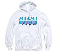 Cotton Soul Miami Vice Og Logo Mens Hoodie, White, XLG